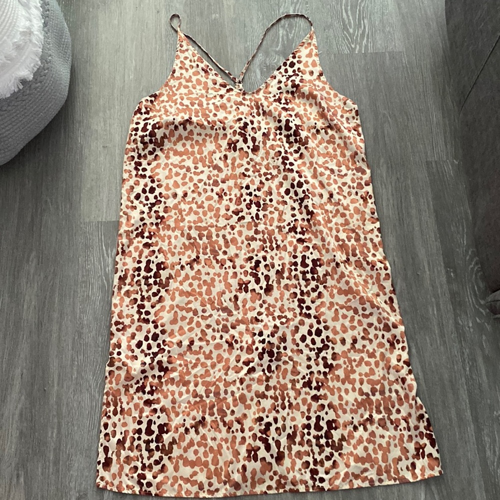 Stars Above Animal Print Racerback Slip Dress